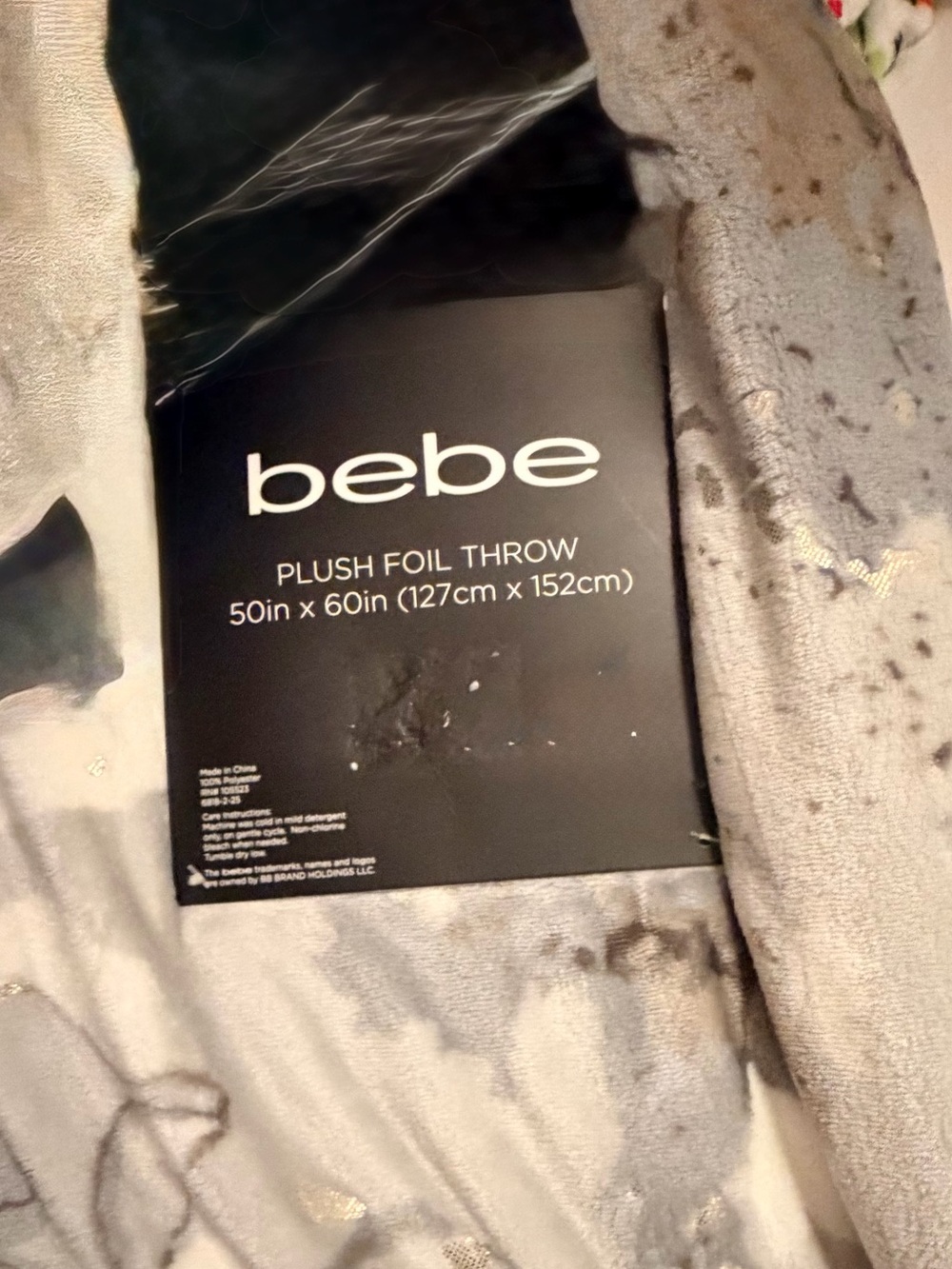 Bebe fleece blanket 50x60 NWT